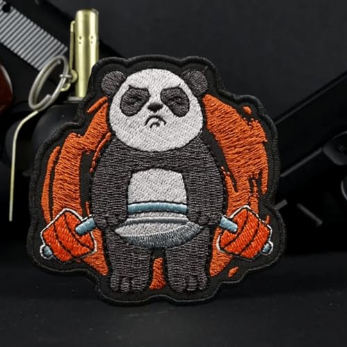 Fitness Panda Funny Moral Patch - Cute Weightlifting Panda Tactical Embroidery Patch for Military Gear, Backpacks, Operator Baseball Caps, Plate Carriers & Vests - Morale Patches Fitness Panda Funny Moral Patch - Cute Weightlifting Panda Tactical Embroidery Patch for Military Gear, Backpacks, Operator Baseball Caps, Plate Carriers & Vests - Morale Patches von Viusneun