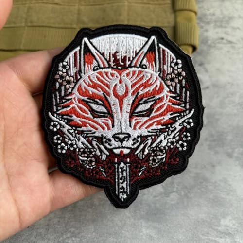 Fox Patch, 1 Stück lustige Meme bestickte Patches, taktischer Militärmoral-Patch mit Hakenverschluss, niedliche Applikation Zubehör für Rucksäcke, Westen, Jacken, Jeans, Hüte Fox Patch, 1 Stück lustige Meme bestickte Patches, taktischer Militärmoral-Patch mit Hakenverschluss, niedliche Applikation Zubehör für Rucksäcke, Westen, Jacken, Jeans, Hüte von Viusneun