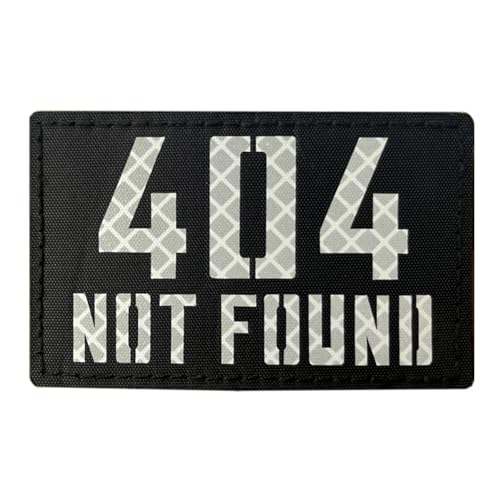 Funny 404 Fehlfunktion Reflektierende Patches, Moralabzeichen Patch Haken und Schlaufe zum Aufnähen für Kleidung, Kleid, Hut, Rucksäcke von Viusneun
