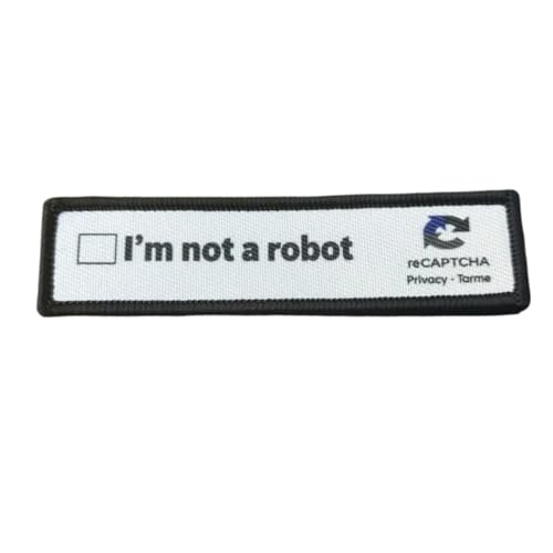 Funny I'm Not A Robot Hook and Loop Patch, Printed Meme Morale Patch, DIY Applique Accessories for Backpacks, Dog Harnesses, Army Wests, Gym Bags, Hats, Helme von Viusneun
