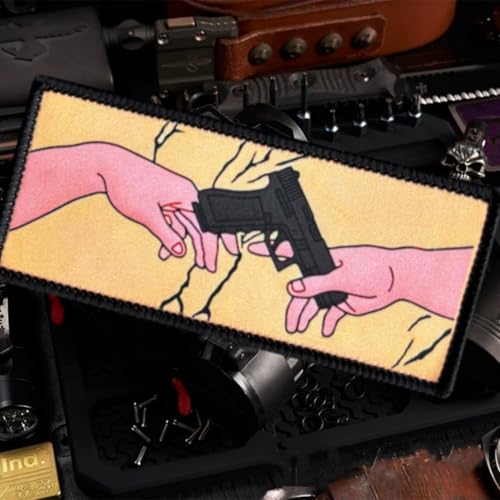 Genesis Gun God and Adam Funny Moral Patch - Taktischer Patch für Militärausrüstung, Rucksäcke, Operator Baseball Caps, Plattenträger & Westen - Morale Patches von Viusneun