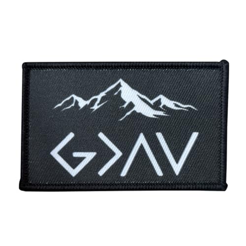 God is Greater Patch: humorvolle Höhen und Tiefen Moral Patch mit Klettverschluss - Lustige taktische Militär-Patches, Moral-Patches für Rucksäcke, Helm und andere militärische taktische Ausrüstung von Viusneun