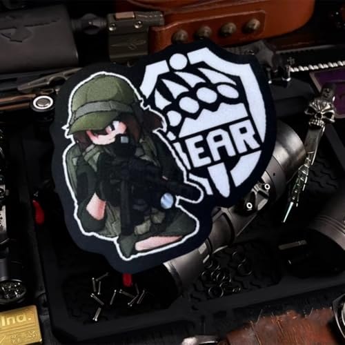 Gunfight Game Patch, Anime Bear Girl Printed Hook and Loop Patches, Funny Appliques for Backpacks, Trucker Hats, Lunch Bags, Vests, Jackets von Viusneun