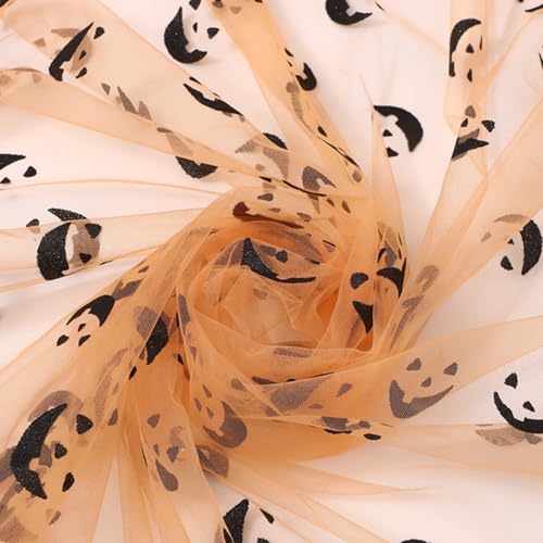 Halloween Tüllstoff, 150×200cm Halloween Kürbis Tüll Orange Kürbis Netzstoff Happy Halloween Dekostoff Tulle für Halloween Dekorationen Party DIY Halloween Tüllstoff, 150×200cm Halloween Kürbis Tüll Orange Kürbis Netzstoff Happy Halloween Dekostoff Tulle für Halloween Dekorationen Party DIY von Viusneun