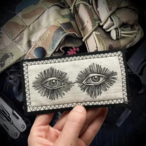 Handgefertigter Augenaufnäher, lustiger Moralaufnäher – taktische Augenklappe für Militärausrüstung, Rucksäcke, Operator-Baseballkappen, Plattenträger und Westen – Moral-Patches von Viusneun