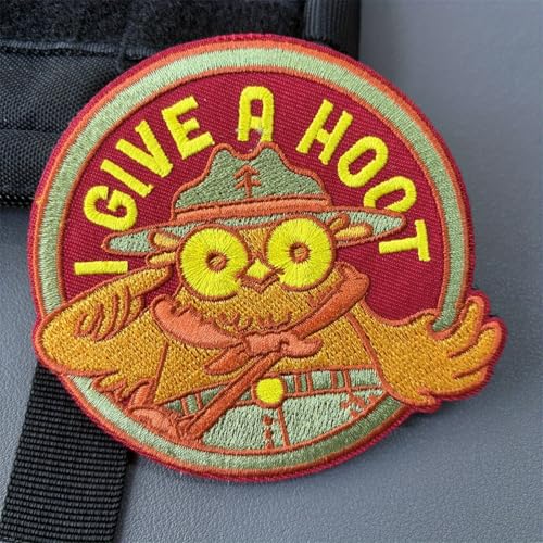 I Give A Hoot Chicken Funny Moral Patch - Taktische Stickerei Patch für Militärausrüstung, Rucksäcke, Operator Baseball Caps, Plattenträger & Westen - Morale Patches von Viusneun