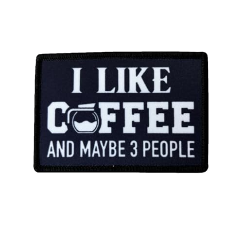 "I LIKE COFFEE" Klett Patch Drucken Mit Klettverschluss Taktisch Moral MilitäR Patches Hook Loop Aufnäher Für Kleidung Rucksack Uniform Weste Jacken von Viusneun