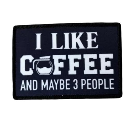 I Like Coffee Patch - Lustige Meme Patches, Militär Taktischer Moral Patch mit Klettverschluss Patches für Rucksäcke, Militäruniformen, Jeans, Jacken, Westen, Hüte & mehr von Viusneun