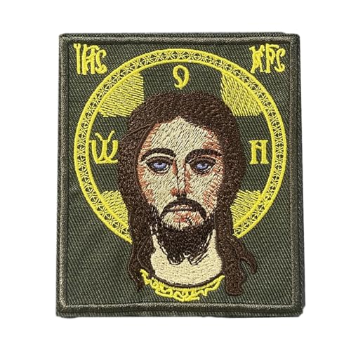 Jesus Stickerei-Aufnäher, Militär-Aufnäher, taktischer Moral-Aufnäher, Klettverschluss, dekorative Flicken zum Aufnähen für Kleidung, Kleid, Hut, Rucksäcke von Viusneun