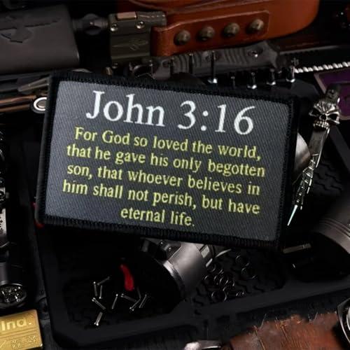 John 3:16 religiöser christlich-katholischer Moral-Patch – Taktischer Patch für Militärausrüstung, Rucksäcke, Operator-Baseballkappen, Plattenträger und Westen – Moral-Patches John 3:16 religiöser christlich-katholischer Moral-Patch – Taktischer Patch für Militärausrüstung, Rucksäcke, Operator-Baseballkappen, Plattenträger und Westen – Moral-Patches von Viusneun