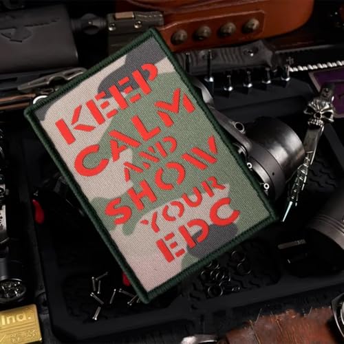 Keep Calm Morale Patch – Reflektierender taktischer Aufnäher für Militärausrüstung, Rucksäcke, Operator-Baseballkappen, Plattenträger und Westen – Moral-Patches von Viusneun