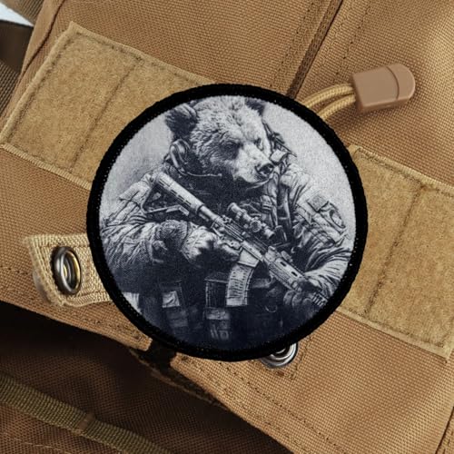 Klett Patch, Braunbär-Soldat mit Gewehr Militär Patches Taktische Morale Hook Patches Aufnäher für Rucksäcke, Jacken, Jeans, Kappen, Kleidung Klett Patch, Braunbär-Soldat mit Gewehr Militär Patches Taktische Morale Hook Patches Aufnäher für Rucksäcke, Jacken, Jeans, Kappen, Kleidung von Viusneun