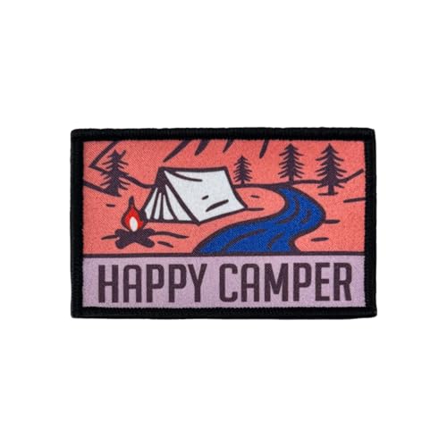 Klett Patch Zufriedener Camper Drucken Aufnäher Zum Aufnähen Taktische Militär Moral Aufnäher Für Hüte, Rucksäcke, Jeans, Jacken Klett Patch Zufriedener Camper Drucken Aufnäher Zum Aufnähen Taktische Militär Moral Aufnäher Für Hüte, Rucksäcke, Jeans, Jacken von Viusneun
