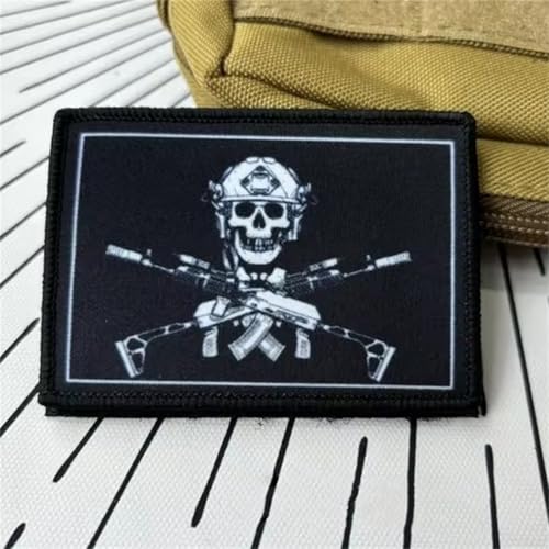 Klett Patches, Schädel Aufnäher Drucken mit Klettverschluss, Klettbänder Moral MilitäR Patches Aufkleber für Rucksäcke, Jacken, Jeans, Kappen, Kleidung Klett Patches, Schädel Aufnäher Drucken mit Klettverschluss, Klettbänder Moral MilitäR Patches Aufkleber für Rucksäcke, Jacken, Jeans, Kappen, Kleidung von Viusneun