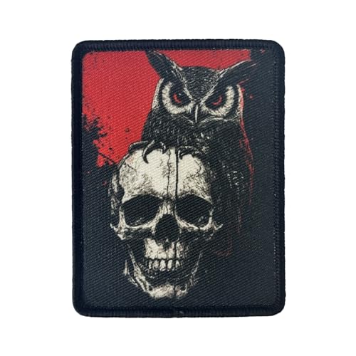 Klett Patches Patch Tier Klett Lustig Patches Skelett Eule Drucken MilitäR Taktisch Aufnäher für Kleidung, Rucksäcke, Jacken, Jeans Klett Patches Patch Tier Klett Lustig Patches Skelett Eule Drucken MilitäR Taktisch Aufnäher für Kleidung, Rucksäcke, Jacken, Jeans von Viusneun