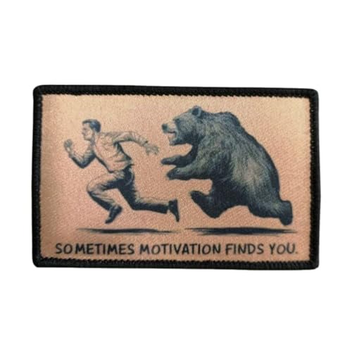 Klett Patches lustiger, Mann mit Braunbär Aufnäher, Taktisch Militär Patch, Aufnäher für Taktische Kleidung Rucksack Baseballkappe Uniform von Viusneun