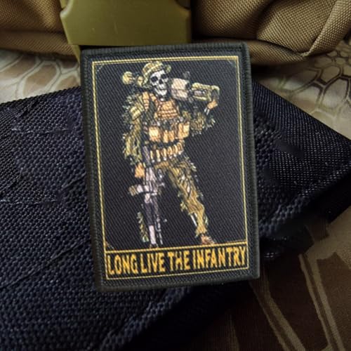 "LONG LIVE THE INFANTRY" Taktische Patch Klett Skelett-Soldat Militär Morale Drucken Hook Patch Für DIY Kleidung Rucksack Baseballkappe Uniform "LONG LIVE THE INFANTRY" Taktische Patch Klett Skelett-Soldat Militär Morale Drucken Hook Patch Für DIY Kleidung Rucksack Baseballkappe Uniform von Viusneun
