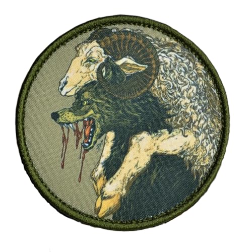 Lustige Flicken, Wolf im Schafskleidung, Klettverschluss, Moral, taktischer Patch, dekorative Flicken zum Aufnähen für Kleidung, Kleid, Hut, Rucksäcke von Viusneun