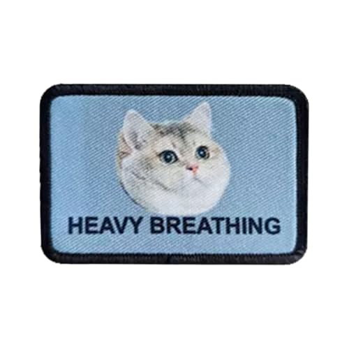Lustige niedliche Katzen-Meme-Aufnäher, schweres Atmen, taktisches Moral-Abzeichen, Haken und Schlaufen, zum Aufnähen für Kleidung, Kleid, Hut, Rucksäcke Lustige niedliche Katzen-Meme-Aufnäher, schweres Atmen, taktisches Moral-Abzeichen, Haken und Schlaufen, zum Aufnähen für Kleidung, Kleid, Hut, Rucksäcke von Viusneun