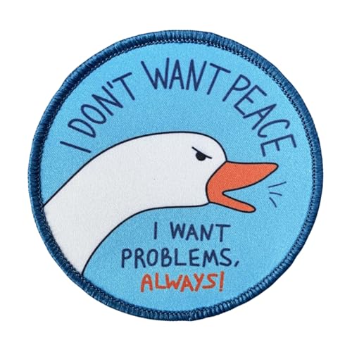 Lustiger Gänseaufdruck, "I Don't Want Peace", taktisches Moral-Abzeichen zum Aufnähen für Kleidung, Kleid, Hut, Rucksäcke Lustiger Gänseaufdruck, "I Don't Want Peace", taktisches Moral-Abzeichen zum Aufnähen für Kleidung, Kleid, Hut, Rucksäcke von Viusneun