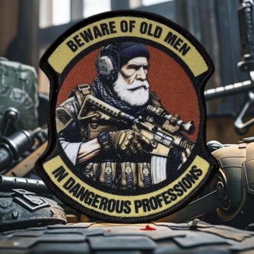 M4 Old Man Rifleman Patch: humorvoller Moral-Patch mit Klettverschluss - Soldat Tactical Military Patches, Morale Patches für Rucksäcke, Helm und andere militärische taktische Ausrüstung M4 Old Man Rifleman Patch: humorvoller Moral-Patch mit Klettverschluss - Soldat Tactical Military Patches, Morale Patches für Rucksäcke, Helm und andere militärische taktische Ausrüstung von Viusneun