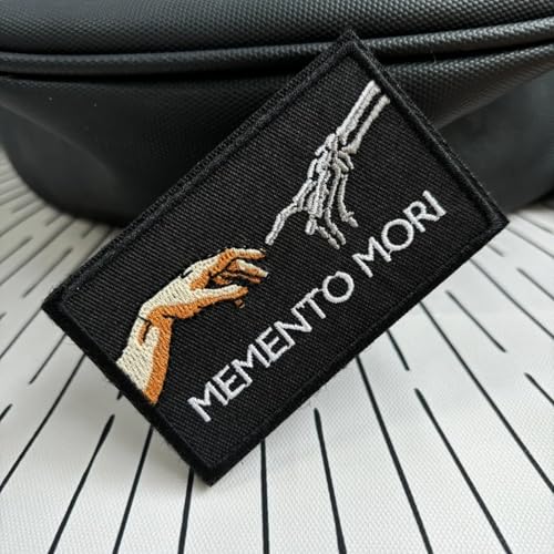 Memento Mori Funny Morale Patch – Taktischer bestickter Aufnäher für Militärausrüstung, Rucksäcke, Operator-Baseballmützen, Plattenträger und Westen – Moral-Patches von Viusneun
