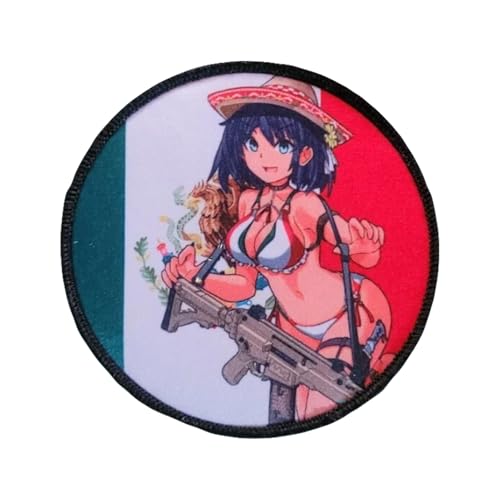 Mexikanisches Bikini-Mädchen-Aufnäher, Anime-Girl-Moral-Patch, dekoratives Abzeichen zum Aufnähen für Kleidung, Kleid, Hut, Rucksäcke Mexikanisches Bikini-Mädchen-Aufnäher, Anime-Girl-Moral-Patch, dekoratives Abzeichen zum Aufnähen für Kleidung, Kleid, Hut, Rucksäcke von Viusneun