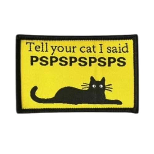 Niedliche Katze Klett Patches "Tell Your cat I Said PSPSPSPSPS" Drucken Patch Aufnäher Tactical Moral Bekleidungszubehör Mit Klettverschluss FüR Jacken, Jeans, RucksäCke Niedliche Katze Klett Patches "Tell Your cat I Said PSPSPSPSPS" Drucken Patch Aufnäher Tactical Moral Bekleidungszubehör Mit Klettverschluss FüR Jacken, Jeans, RucksäCke von Viusneun