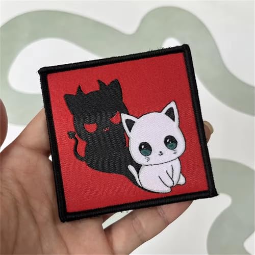 Niedliche Katzen Patches Klett Stickerei auf Kleidung Verschluss, Lustige Böse Katze Patches Taktische Rucksack Aufkleber Moral Abzeichen Niedliche Katzen Patches Klett Stickerei auf Kleidung Verschluss, Lustige Böse Katze Patches Taktische Rucksack Aufkleber Moral Abzeichen von Viusneun