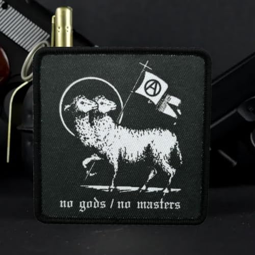 No Gods/No Masters Punk Style Moral Patch - Taktischer Schaf-Patch für Militärausrüstung, Rucksäcke, Operator-Baseballkappen, Plattenträger & Westen - Moral-Patch No Gods/No Masters Punk Style Moral Patch - Taktischer Schaf-Patch für Militärausrüstung, Rucksäcke, Operator-Baseballkappen, Plattenträger & Westen - Moral-Patch von Viusneun