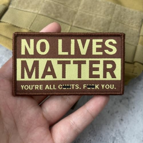 No Lives Matter Patch, Weaving Hook and Loop Patches, Funny Animals Appliques for Backpacks, Trucker Hats, Lunch Bags, Vests, Jackets No Lives Matter Patch, Weaving Hook and Loop Patches, Funny Animals Appliques for Backpacks, Trucker Hats, Lunch Bags, Vests, Jackets von Viusneun