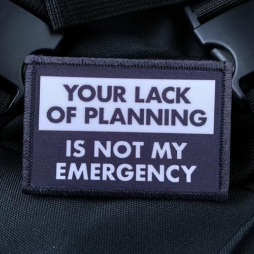 Not My Emergency Patch, Hook and Loop Patches, Funny Tactical Military Moral Patch Appliques for Backpacks, Trucker Hats, Lunch Bags, Vests, Jackets von Viusneun
