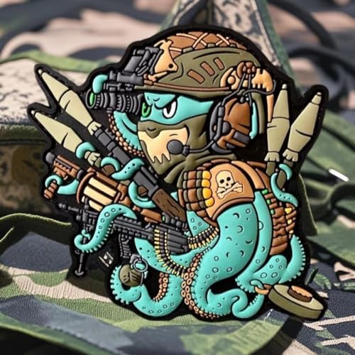 Octopus of War PVC Patch: humorvoller Moral-Patch mit Klettverschluss – Taktische Militär-Patches, Moral-Patches für Rucksäcke, Helm und andere militärische taktische Ausrüstung Octopus of War PVC Patch: humorvoller Moral-Patch mit Klettverschluss – Taktische Militär-Patches, Moral-Patches für Rucksäcke, Helm und andere militärische taktische Ausrüstung von Viusneun