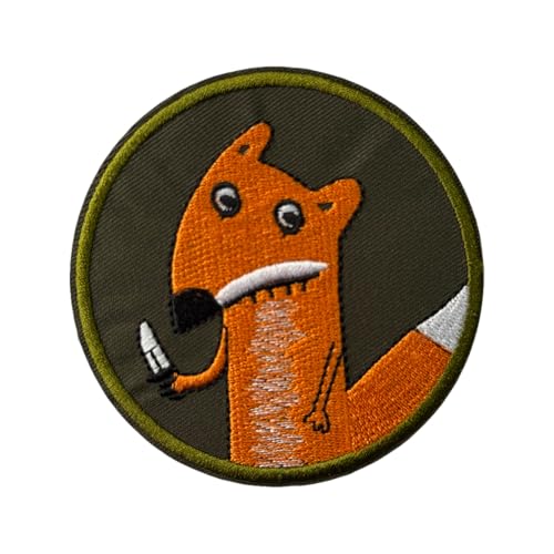 Patches Klett, Fuchs mit Messer Stickerei Moral MilitäR Patch, Abzeichen Klettbänder Aufnäher Für DIY Rucksäcke, Jacken, Jeans, Kappen, Kleidung Patches Klett, Fuchs mit Messer Stickerei Moral MilitäR Patch, Abzeichen Klettbänder Aufnäher Für DIY Rucksäcke, Jacken, Jeans, Kappen, Kleidung von Viusneun