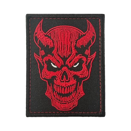 Patches Klett Roter Schädel Dämon Taktische Militär Bestickter Hook Patch Aufnäher Für Taktische Kleidung Rucksack Baseballkappe Uniform Patches Klett Roter Schädel Dämon Taktische Militär Bestickter Hook Patch Aufnäher Für Taktische Kleidung Rucksack Baseballkappe Uniform von Viusneun
