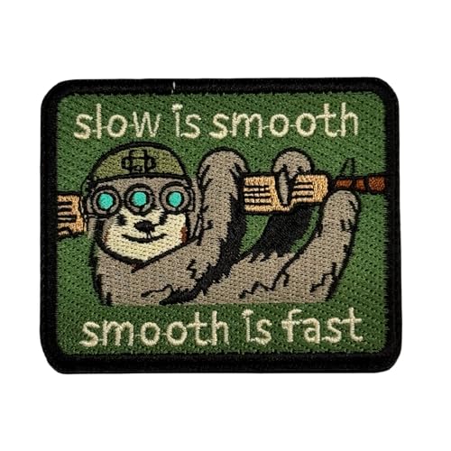 Patches Klett "Slow Is Smooth, Smooth Is Fast" Militär Patch Lustiger Faultier Klettverschluss Aufnäher Für Taktische Kleidung Rucksack Baseballkappe Weste Patches Klett "Slow Is Smooth, Smooth Is Fast" Militär Patch Lustiger Faultier Klettverschluss Aufnäher Für Taktische Kleidung Rucksack Baseballkappe Weste von Viusneun