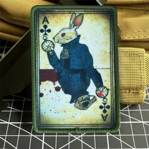 Patches Klett Weißes Kaninchen-Ass Klett Patch Militär Taktische Moral Abzeichen Patches Für Taktische Kleidung Jungen MäDchen RucksäCke Baseballkappe Uniform Patches Klett Weißes Kaninchen-Ass Klett Patch Militär Taktische Moral Abzeichen Patches Für Taktische Kleidung Jungen MäDchen RucksäCke Baseballkappe Uniform von Viusneun