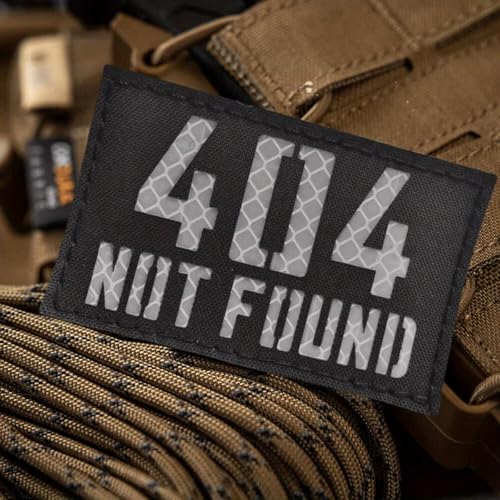 Reflektierender 404 Fehlfunktionspatch - Meme Patches, militärischer taktischer Moralaufnäher mit Klettverschluss, Patches für Rucksäcke, Militäruniformen, Jeans, Jacken, Westen, Hüte und mehr Reflektierender 404 Fehlfunktionspatch - Meme Patches, militärischer taktischer Moralaufnäher mit Klettverschluss, Patches für Rucksäcke, Militäruniformen, Jeans, Jacken, Westen, Hüte und mehr von Viusneun