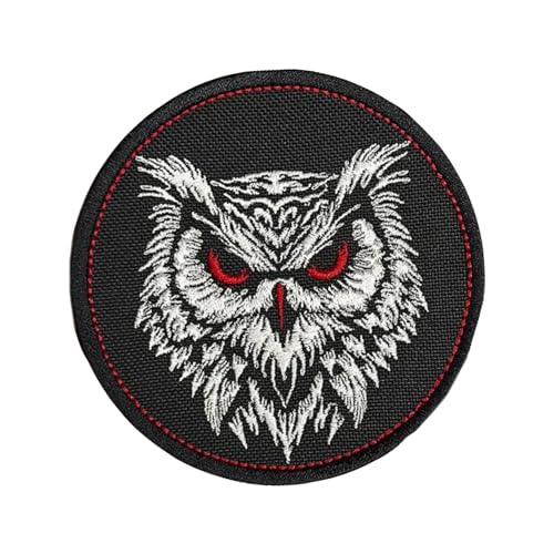 Schwarze Eule Stickerei-Aufnäher, Tiermoral, taktischer Aufnäher, Klettabzeichen zum Aufnähen für Kleidung, Kleid, Hut, Rucksäcke Schwarze Eule Stickerei-Aufnäher, Tiermoral, taktischer Aufnäher, Klettabzeichen zum Aufnähen für Kleidung, Kleid, Hut, Rucksäcke von Viusneun