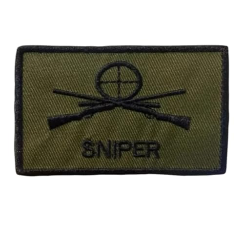 Sniper Patch, bestickter Aufnäher mit Sichtpistole, taktischer Militäraufnäher mit Hakenverschluss, Zubehör für Rucksäcke, Westen, Jacken, Jeans, Hüte, 1 Stück von Viusneun