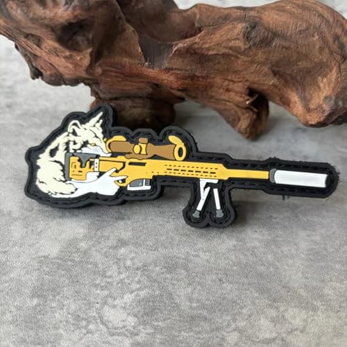 Sniper Wolf Morale Patch – Taktischer PVC-Patch für Militärausrüstung, Rucksäcke, Operator-Baseballkappen, Plattenträger und Westen – Moral-Patches Sniper Wolf Morale Patch – Taktischer PVC-Patch für Militärausrüstung, Rucksäcke, Operator-Baseballkappen, Plattenträger und Westen – Moral-Patches von Viusneun