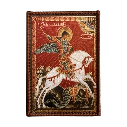 St. George und der Drache Patches, bedruckter Aufnäher mit Klettverschluss, dekorative Flicken zum Aufnähen für Kleidung, Kleid, Hut, Rucksäcke St. George und der Drache Patches, bedruckter Aufnäher mit Klettverschluss, dekorative Flicken zum Aufnähen für Kleidung, Kleid, Hut, Rucksäcke von Viusneun