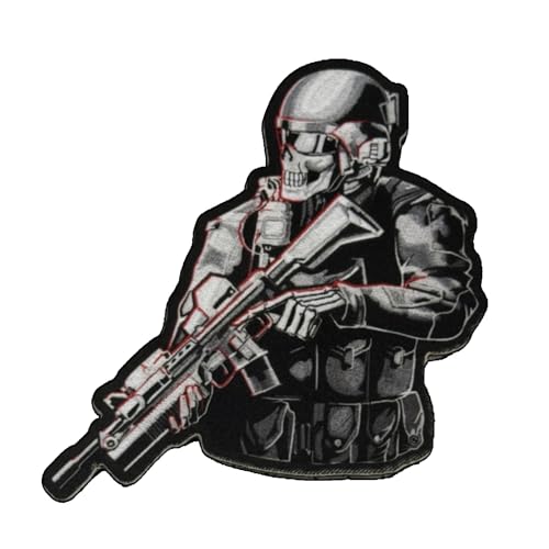 Taktisches Soldaten Skelett Klett Patch, Aufnäher Mit Klettverschluss, Militär Patch Klett Für Taktische Rucksäcke Und Westen Klettaufnäher Zubehör von Viusneun