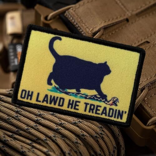 The Cat That Catches Snakes Patch, Funny Cat Meme Patches, Tactical Military Moral Patch with Hook Fastener Backing, Cute Applique Accessories for Backpacks, Wests, Jackets, Jeans, Hats von Viusneun