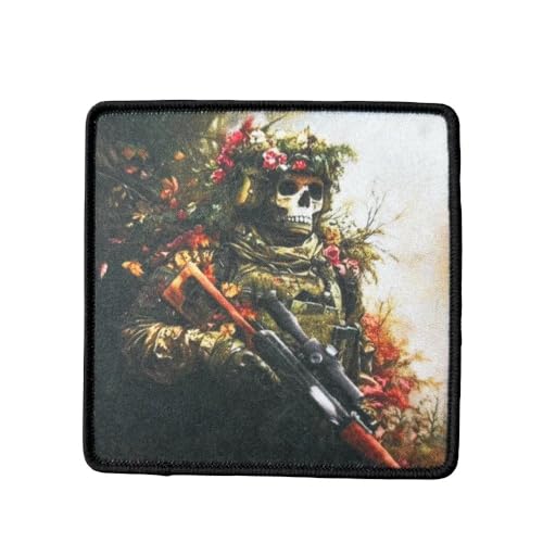 The Nomad Skull Soldier Printed Patch: Morale Patch with Hook and Loop - Tactical Military Patches, Morale Patches for Backpacks, Helmet and Other Military Tactical Gears von Viusneun