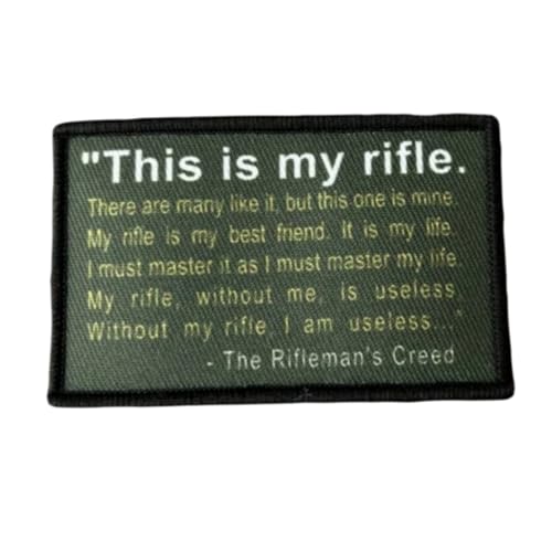 The Rifleman's Creed Patch - Funny Meme Patches, Military Tactical Moral Patch with Hook and Loop Fastener, Patches for Backpacks, Military Uniforms, Jeans, Jackets, Vests, Hats & More The Rifleman's Creed Patch - Funny Meme Patches, Military Tactical Moral Patch with Hook and Loop Fastener, Patches for Backpacks, Military Uniforms, Jeans, Jackets, Vests, Hats & More von Viusneun