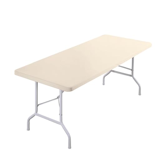 Viusneun Tischdecke, Rechteckige Elastische Tischdecke, wasserdicht Abwischbare Tischdecke, elastische Kante für Indoor Outdoor Picknick Camping Partys (Champagner,4FT) von Viusneun