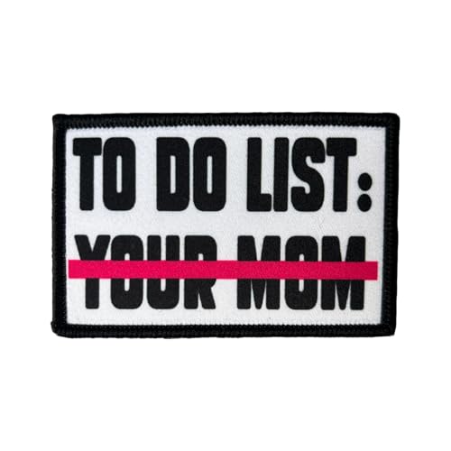 To Do List: Your Mom Funny Morale Patch - Taktischer Patch für Militärausrüstung, Rucksäcke, Operator Baseball Caps, Plattenträger & Westen - Morale Patches To Do List: Your Mom Funny Morale Patch - Taktischer Patch für Militärausrüstung, Rucksäcke, Operator Baseball Caps, Plattenträger & Westen - Morale Patches von Viusneun