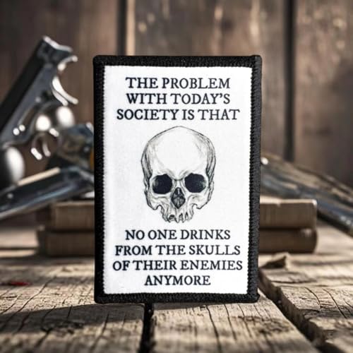 Today's Society... Skull Funny Moral Patch - Taktischer Patch für Militärausrüstung, Rucksäcke, Operator Baseball Caps, Plattenträger & Westen - Morale Patches von Viusneun