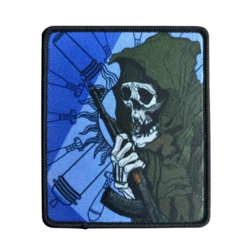 Totenkopf-Aufnäher, taktischer Klettverschluss-Aufnäher, Militärqualität, Meme-Abzeichen für Hüte, Rucksäcke, Uniformen, Ausrüstung und Kampfwesten von Viusneun